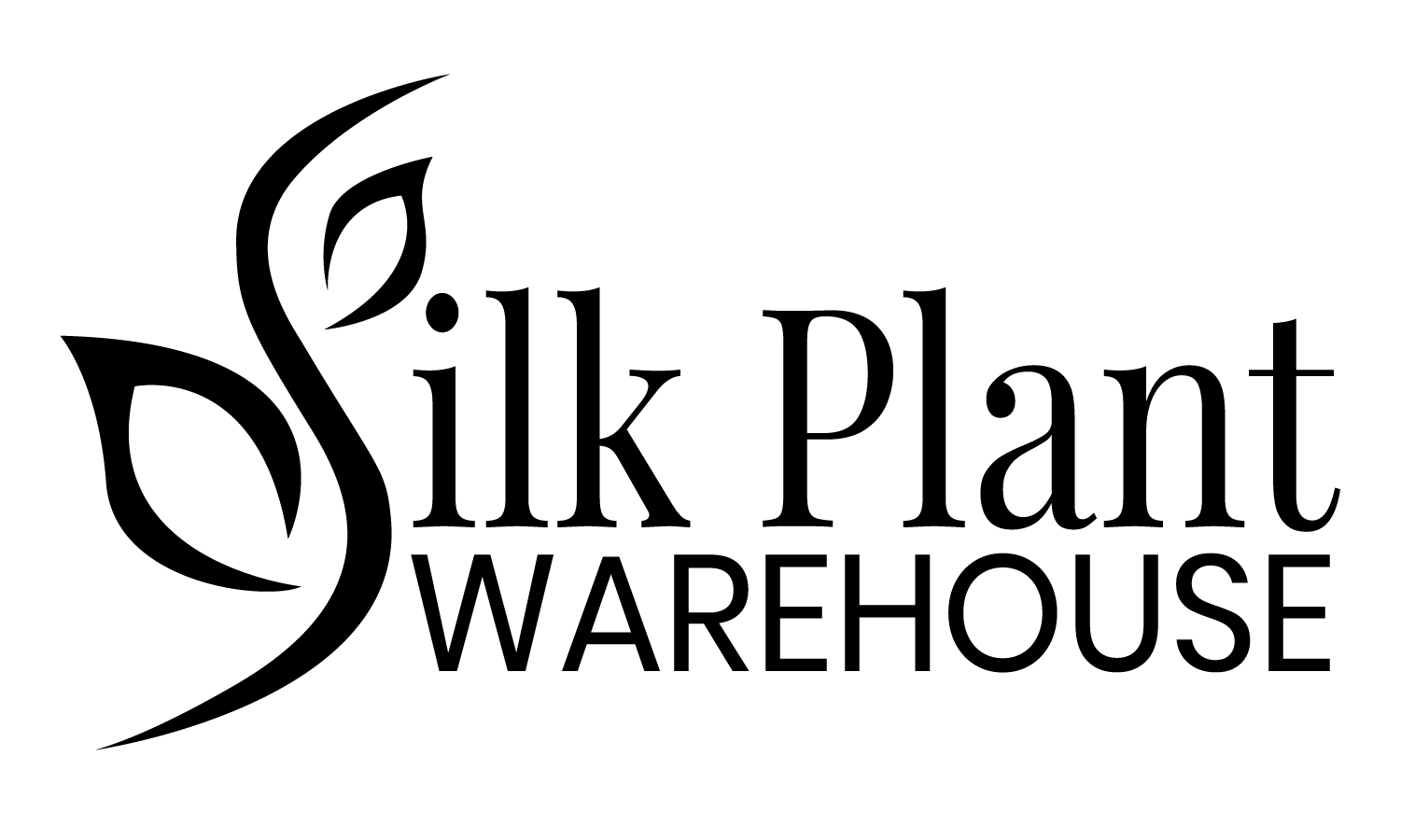 Logo for silk plant warehouse in Black color