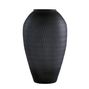 Contemporary Etney Vase, Black, 13in