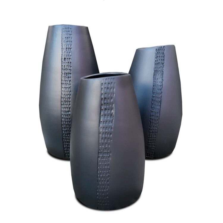 Eldridge Vases, Black, (12in, 14in 16in)