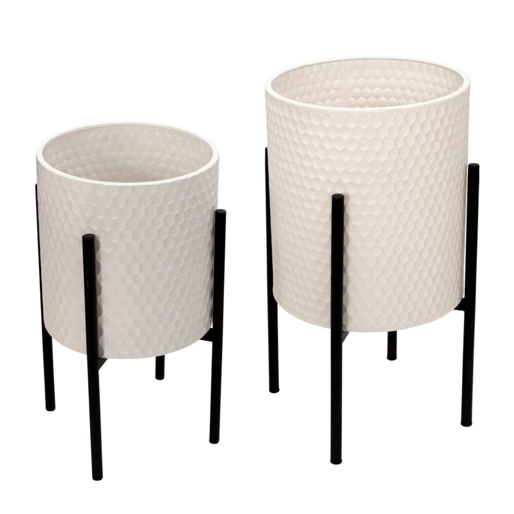 Honeycomb Planter w/ Black Stand, 23in - Image 2
