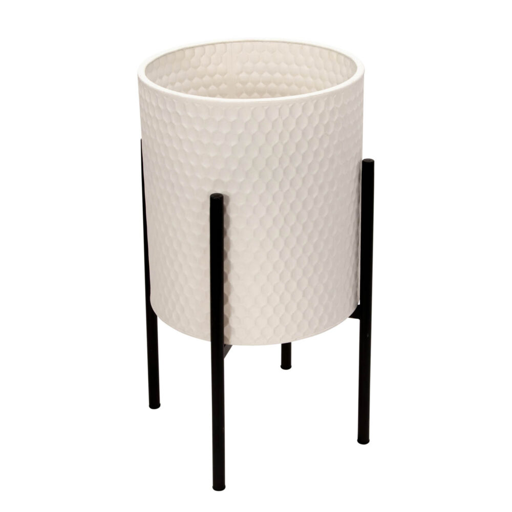 Honeycomb Planter w/ Black Stand, 23in