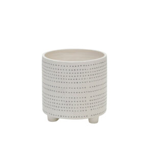 Dots Footed Planter, 8in