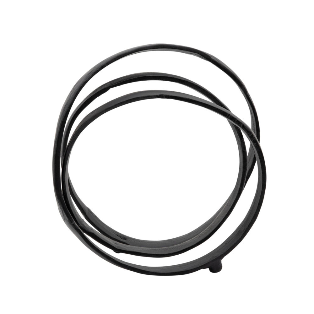 Ring Sculpture, Silver, 13in - Image 2