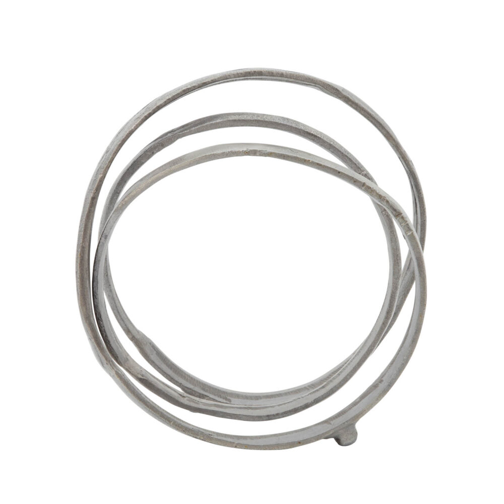 Ring Sculpture, Silver, 13in - Image 4