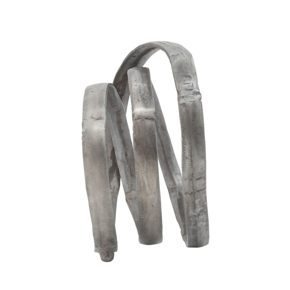 Ring Sculpture, Silver, 13in - Image 3