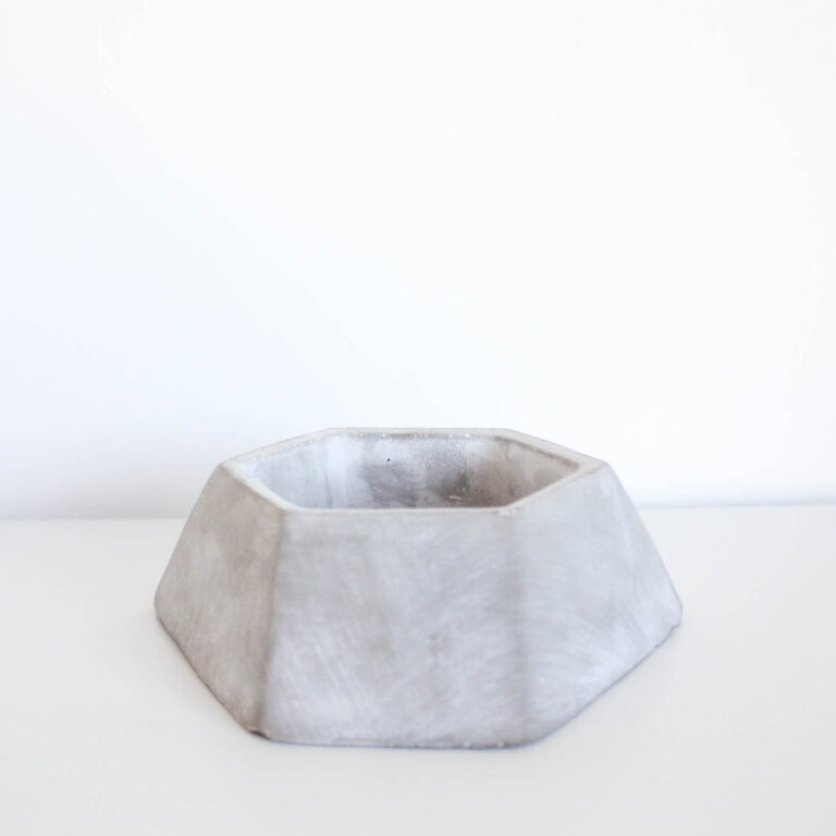 Hexagon Cement Planter, 2in x 6.75in