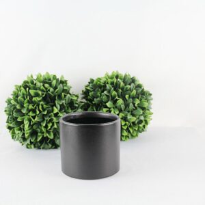 Cylinder Planter, Black Matte, Medium