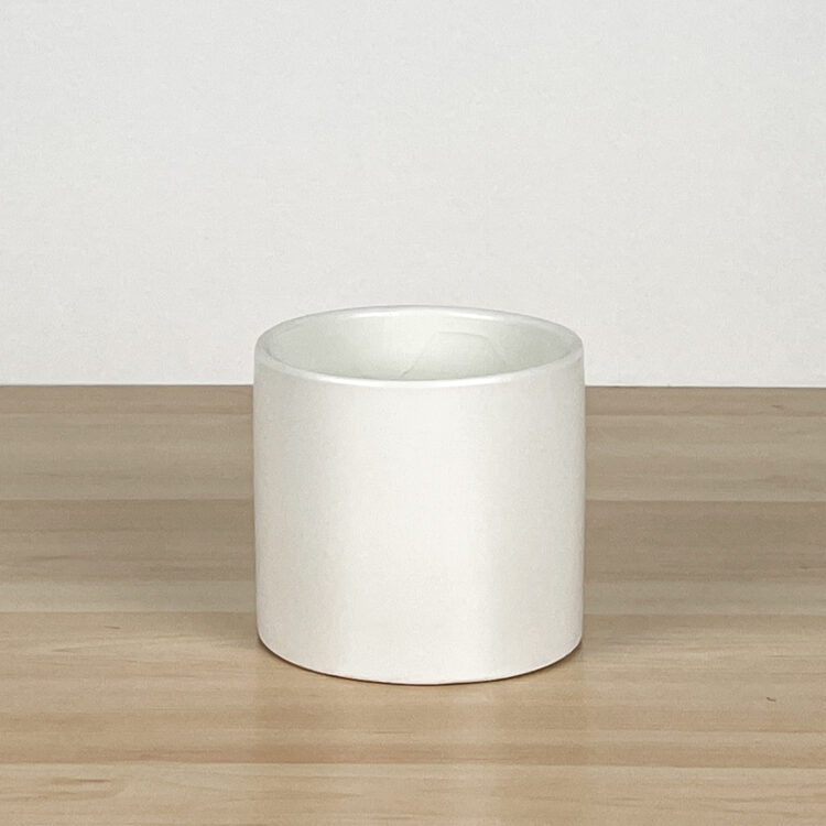 Cylinder Planter, White, Medium