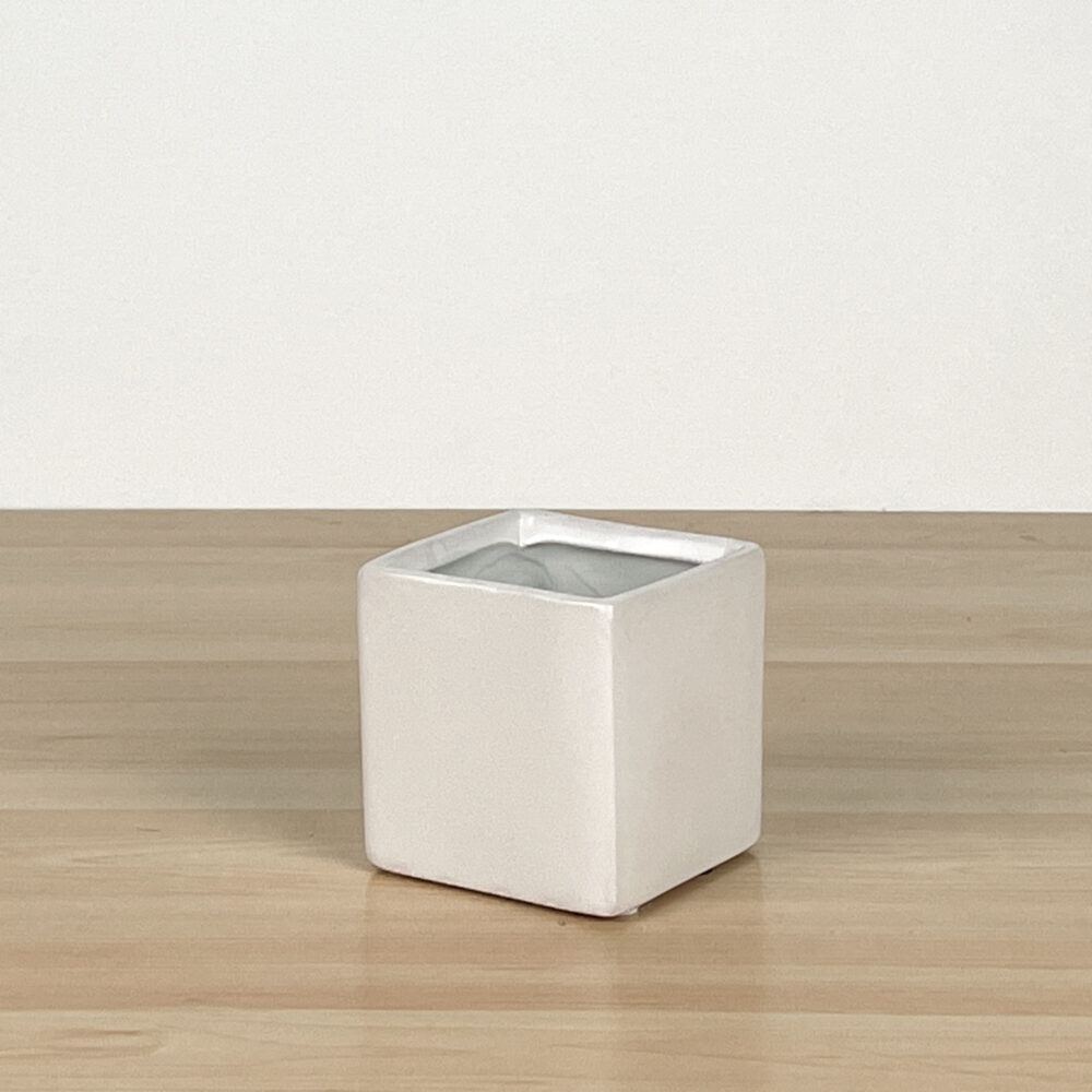 Planter Cube, White, 3in