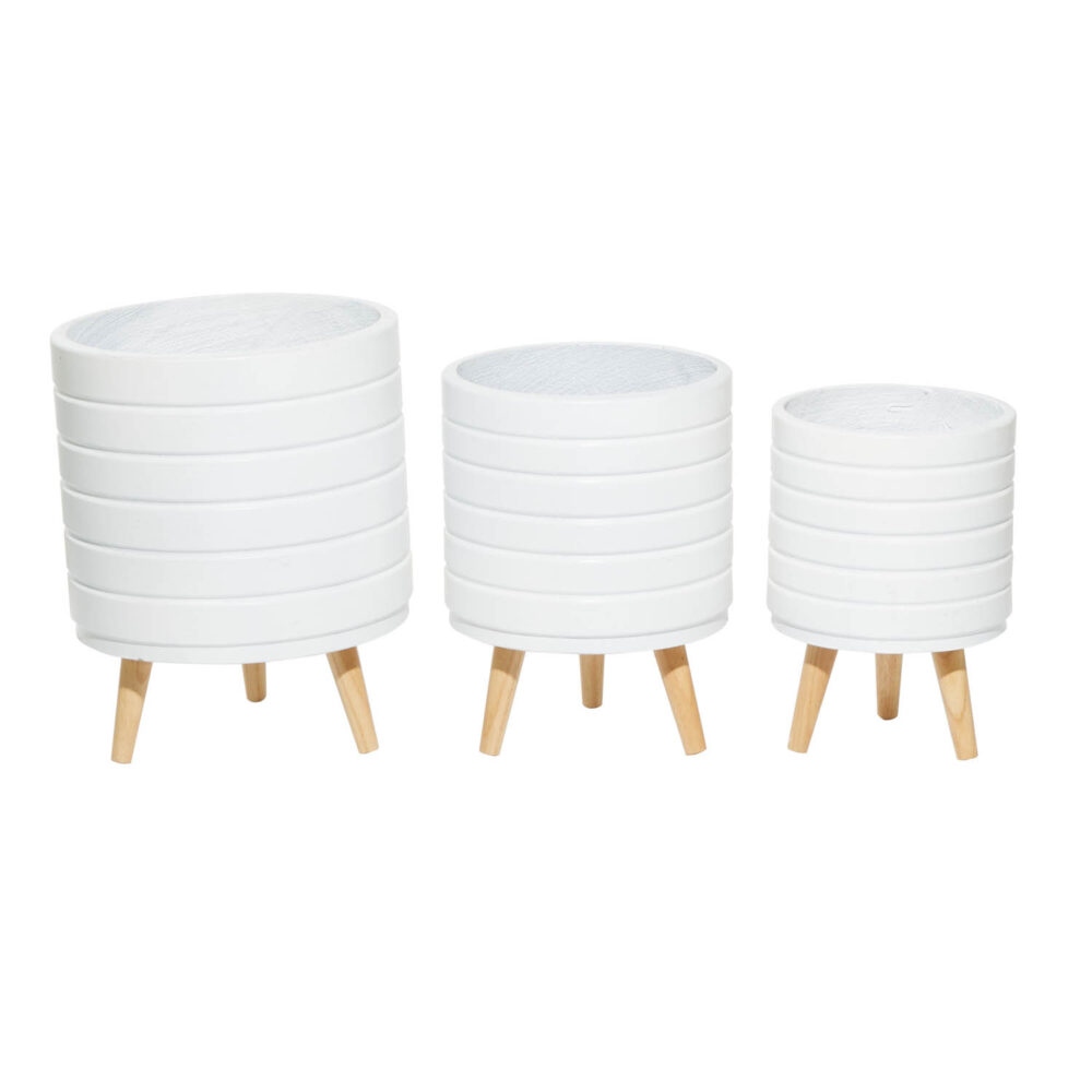 White Planter w/ Legs, 16in - Image 2