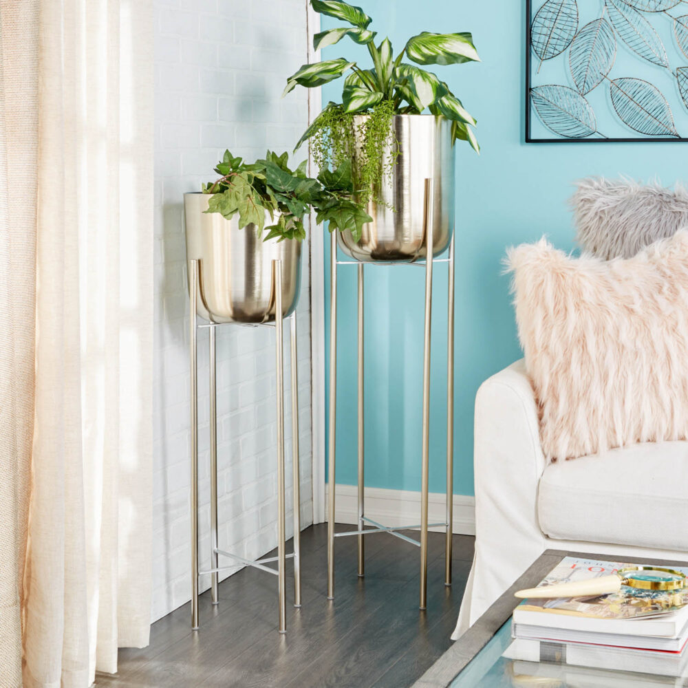 Metal Floor Planter, 39in - Image 4