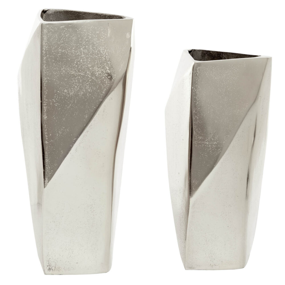 Abstract Vase, Silver, 14in - Image 6