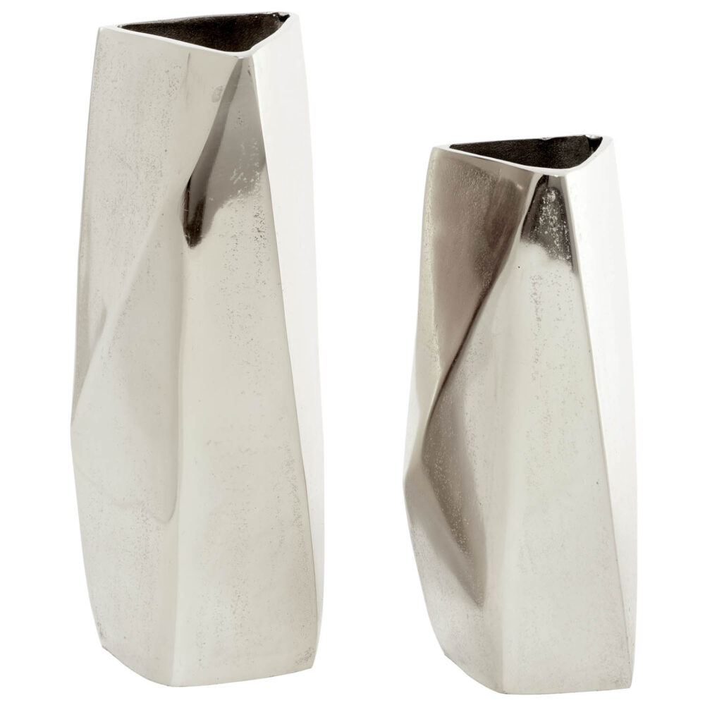 Abstract Vase, Silver, 14in - Image 4