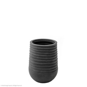 Artemis Plastic Planter, Coal Black, 14in (Small)