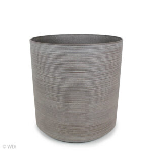 Biella Cylinder Plastic Planter, Ginger Root, 17in