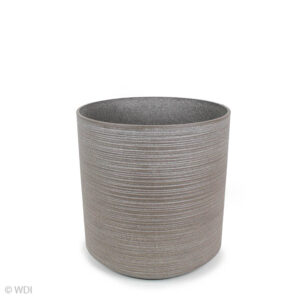 Biella Cylinder Plastic Planter, Ginger Root, 14in