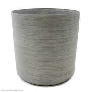 Biella Cylinder Plastic Planter, Stone, 17in