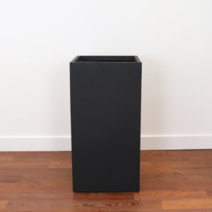 Como Rectangle Fiberclay Planter, Black, 30in (XLarge)