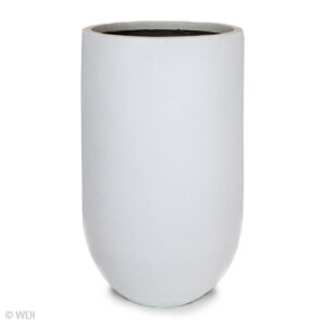 Lodi Round Tall Fiberclay Planter, White, 30in (Large)