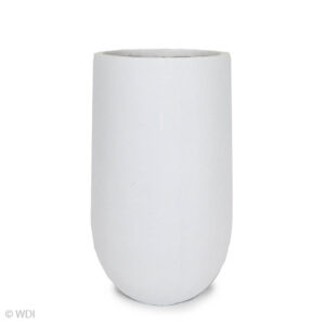 Lodi Round Tall Fiberclay Planter, White, 24in (Medium)