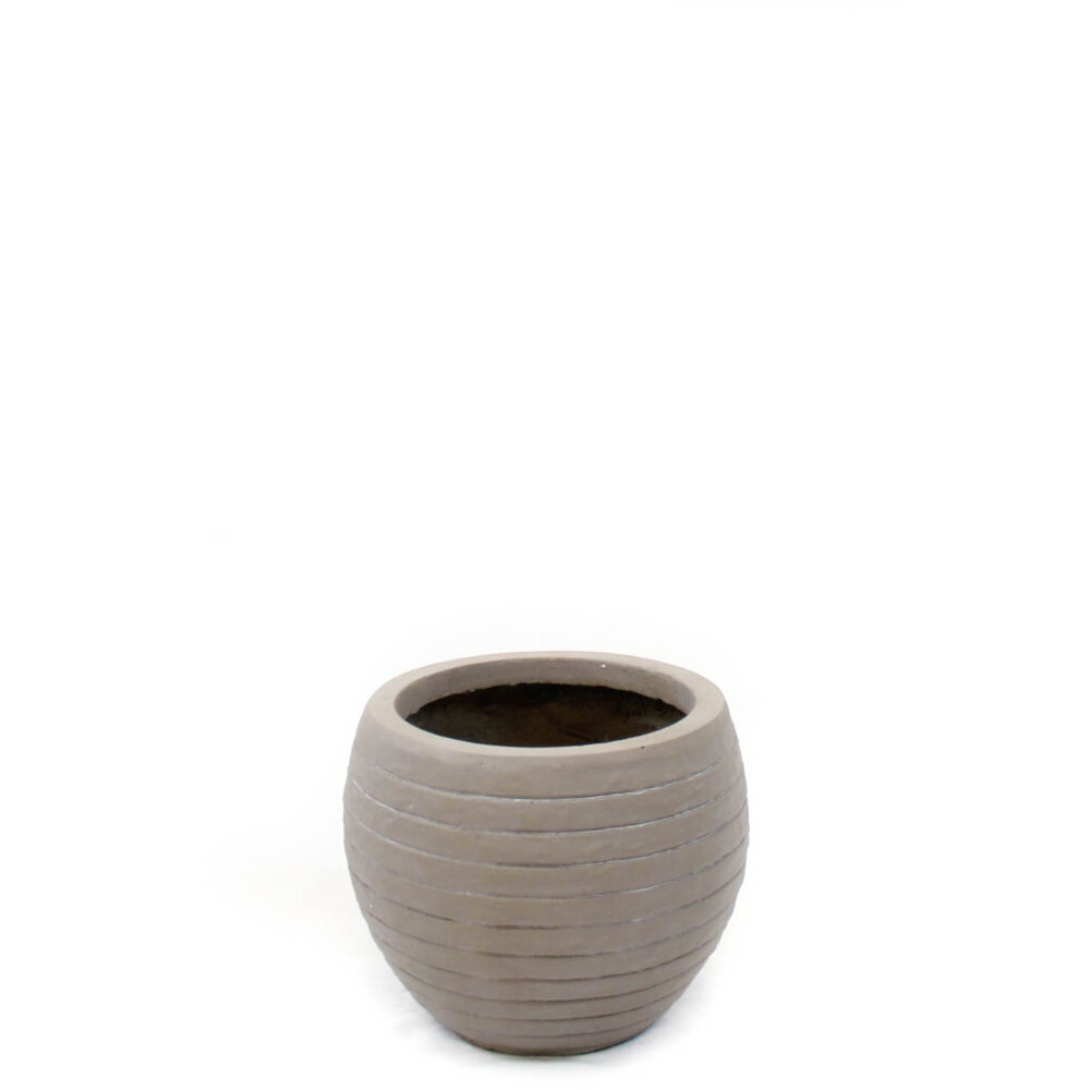 Jupiter Fiberclay Planter Ball, Taupe, 8in (Small)