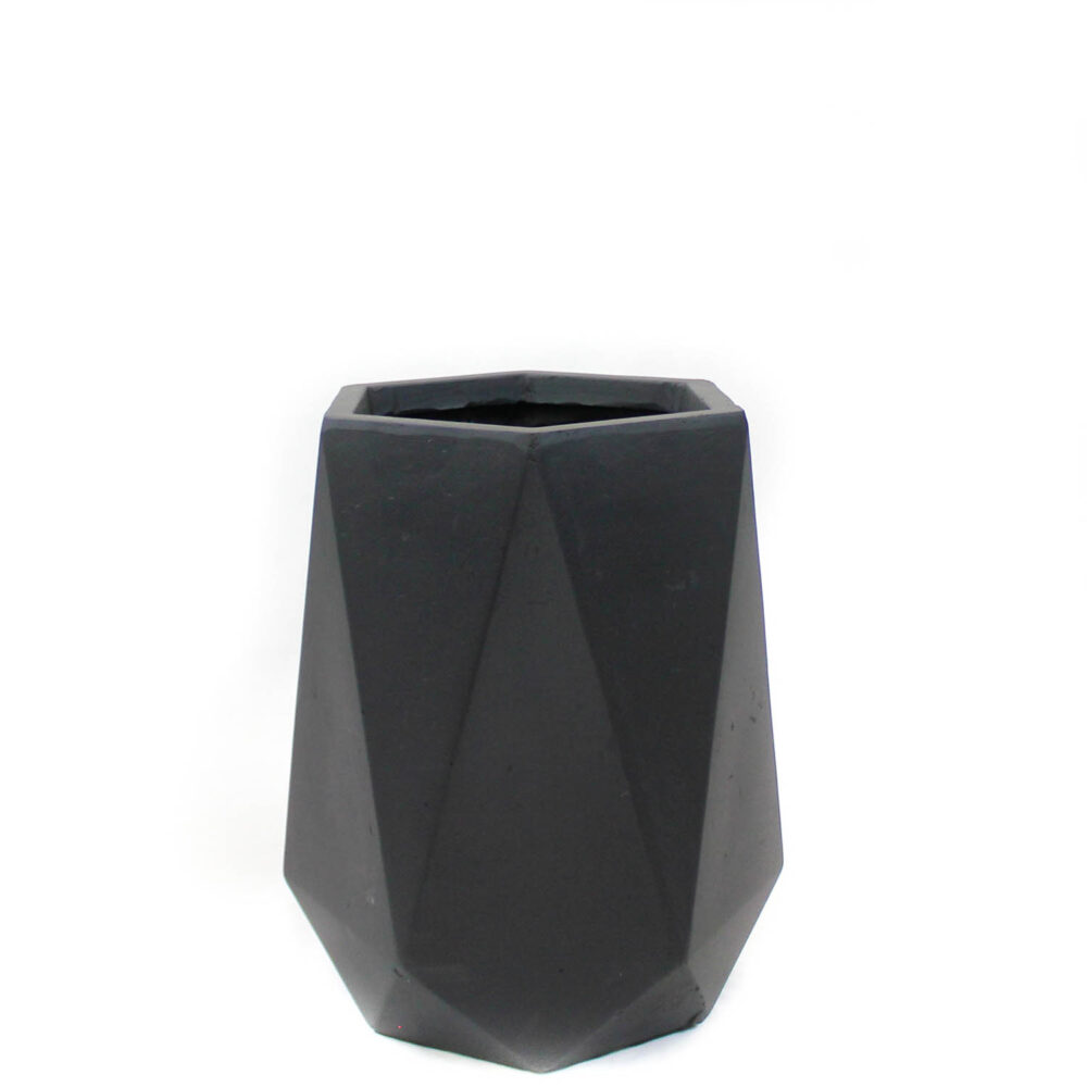 Ion Fiberclay Planter, Black, 15in (Small)