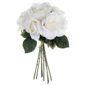 Rose Bouquet, White, 11in