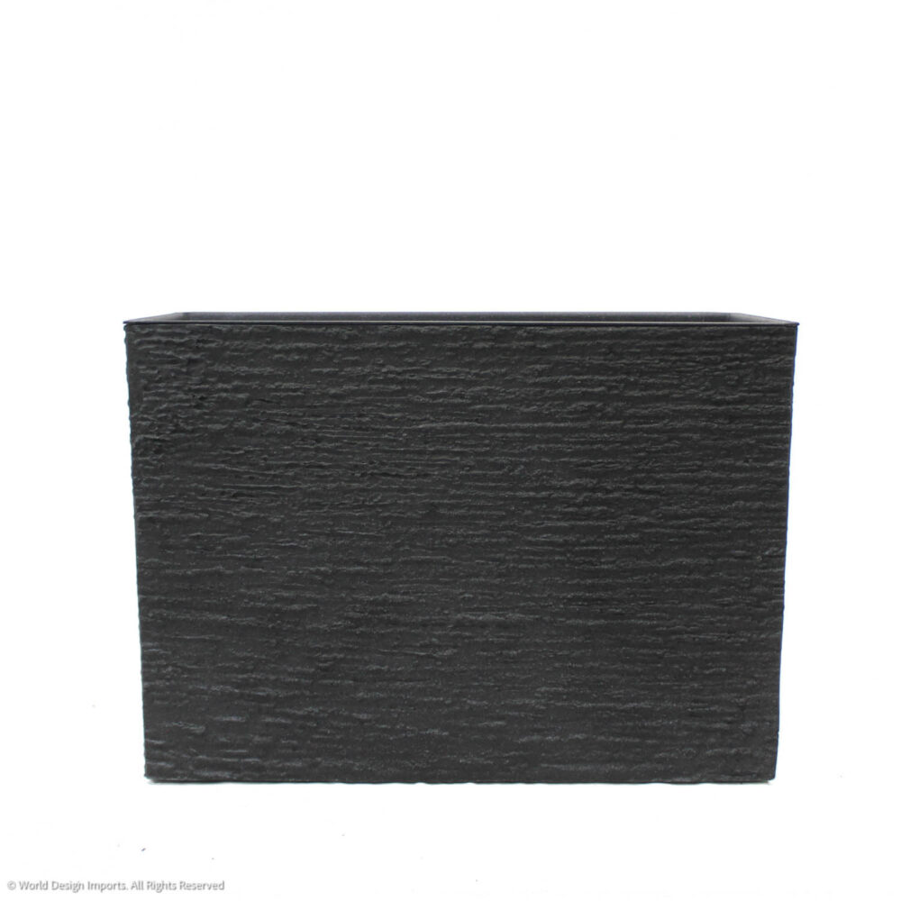 Helsinki Plastic Planter Trough, Black, 20in (Medium)