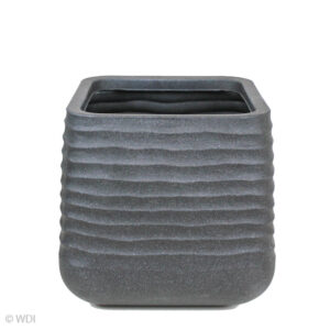 Mariella Plastic Planter Square, Coal Black, 14in (Medium)