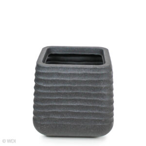 Mariella Plastic Planter Square, Coal Black, 11in (Small)
