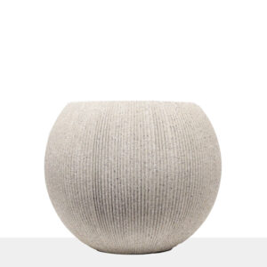 Nature Ridge Plastic Ball Planter, Mediterranean Beige, 12in
