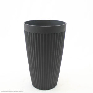 Neptune Plastic Planter Tall, Black, 19in