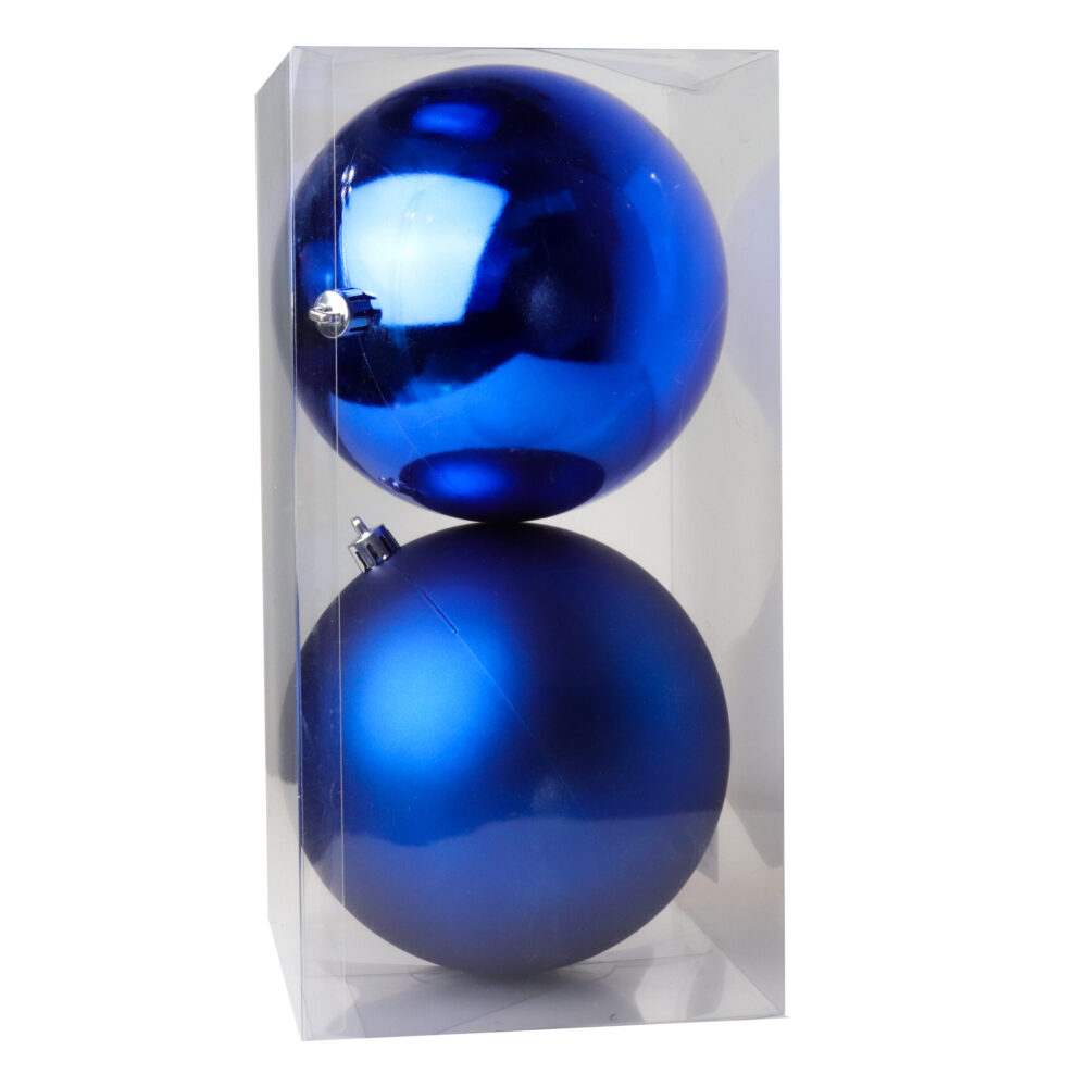 Orbs Shiny & Matte, Cobalt Blue, 5in (S/2)