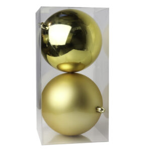 Orbs Shiny & Matte, Classic Gold, 5in (S/2)
