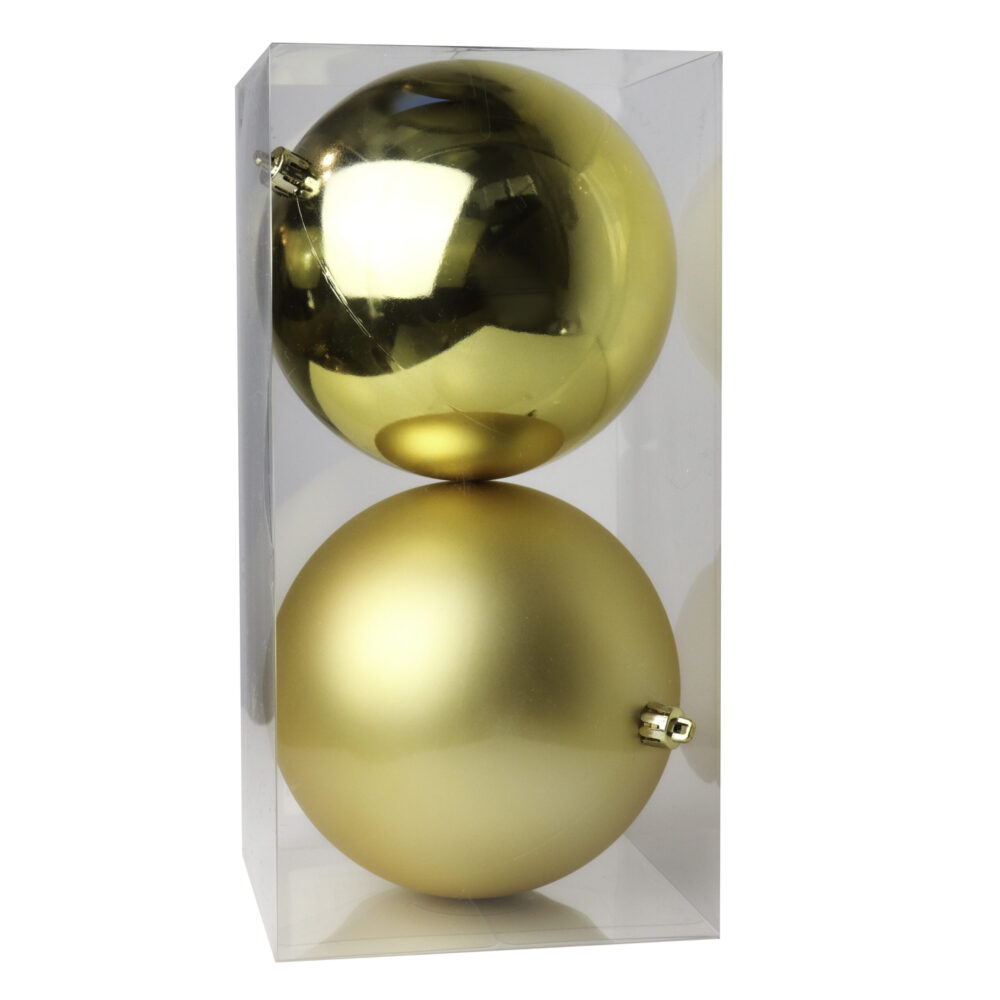 Orbs Shiny & Matte, Classic Gold, 5in (S/2)