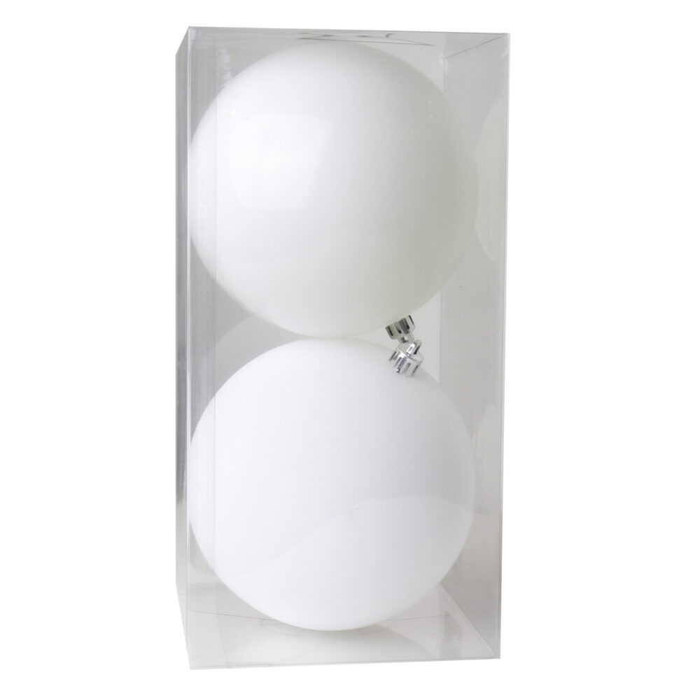 Orbs Shiny & Matte, White, 5in (Set 2)