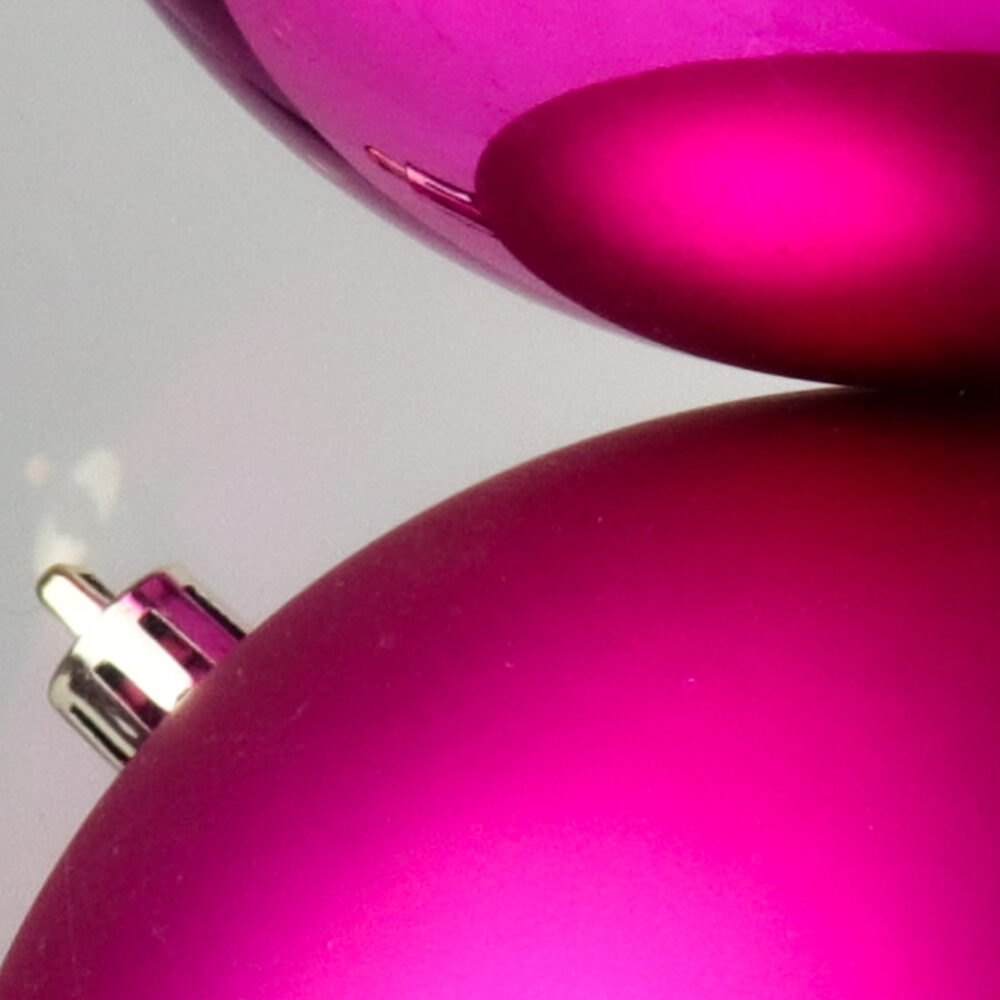 Orbs Shiny & Matte, Festive Fuchsia, 5in (S/2) - Image 2