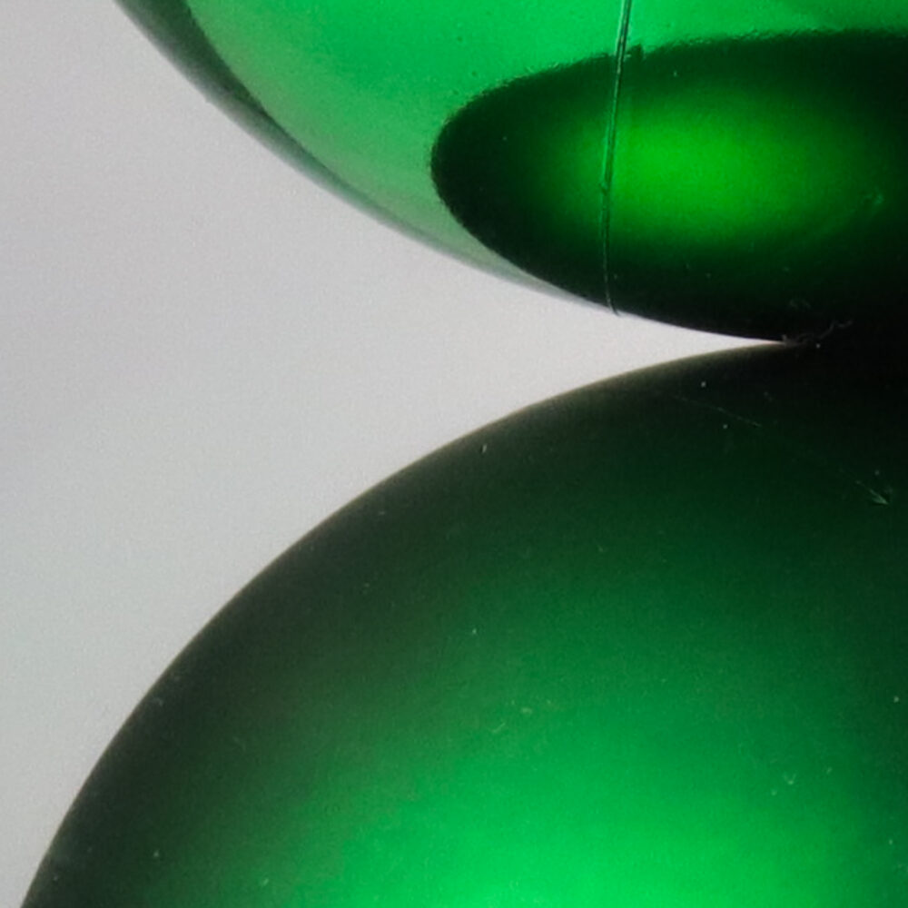 Orbs Shiny & Matte, Holiday Green, 5in (S/2) - Image 2