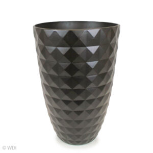 Studded Plastic Planter, Empire Brown, 23in (Large)
