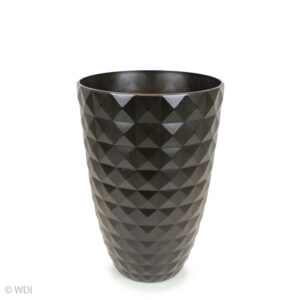 Studded Plastic Planter, Empire Brown, 20in (Small)