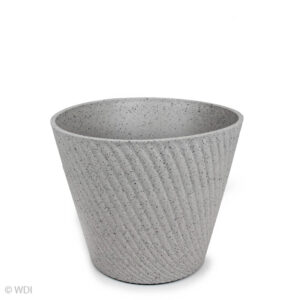 Twirl Plastic Planter, Mediterranean Beige