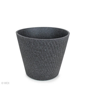 Twirl Plastic Planter, Mediterranean Black