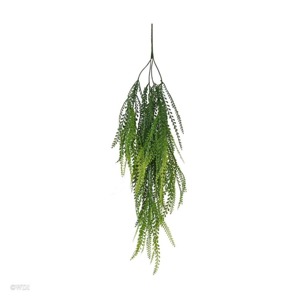 Mini Fern Hanging Vine, Green/Yellow, 32in