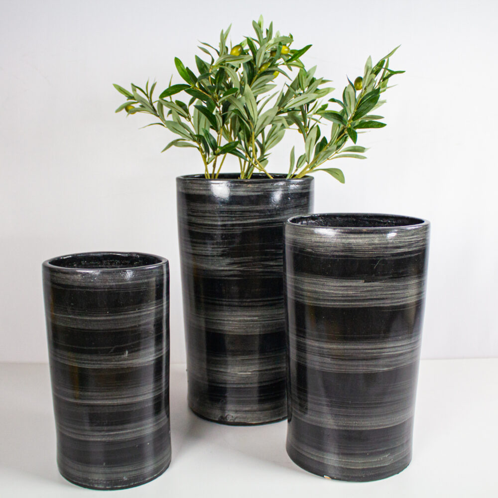 Ebony Vase, Black Elegant, Small - Image 4