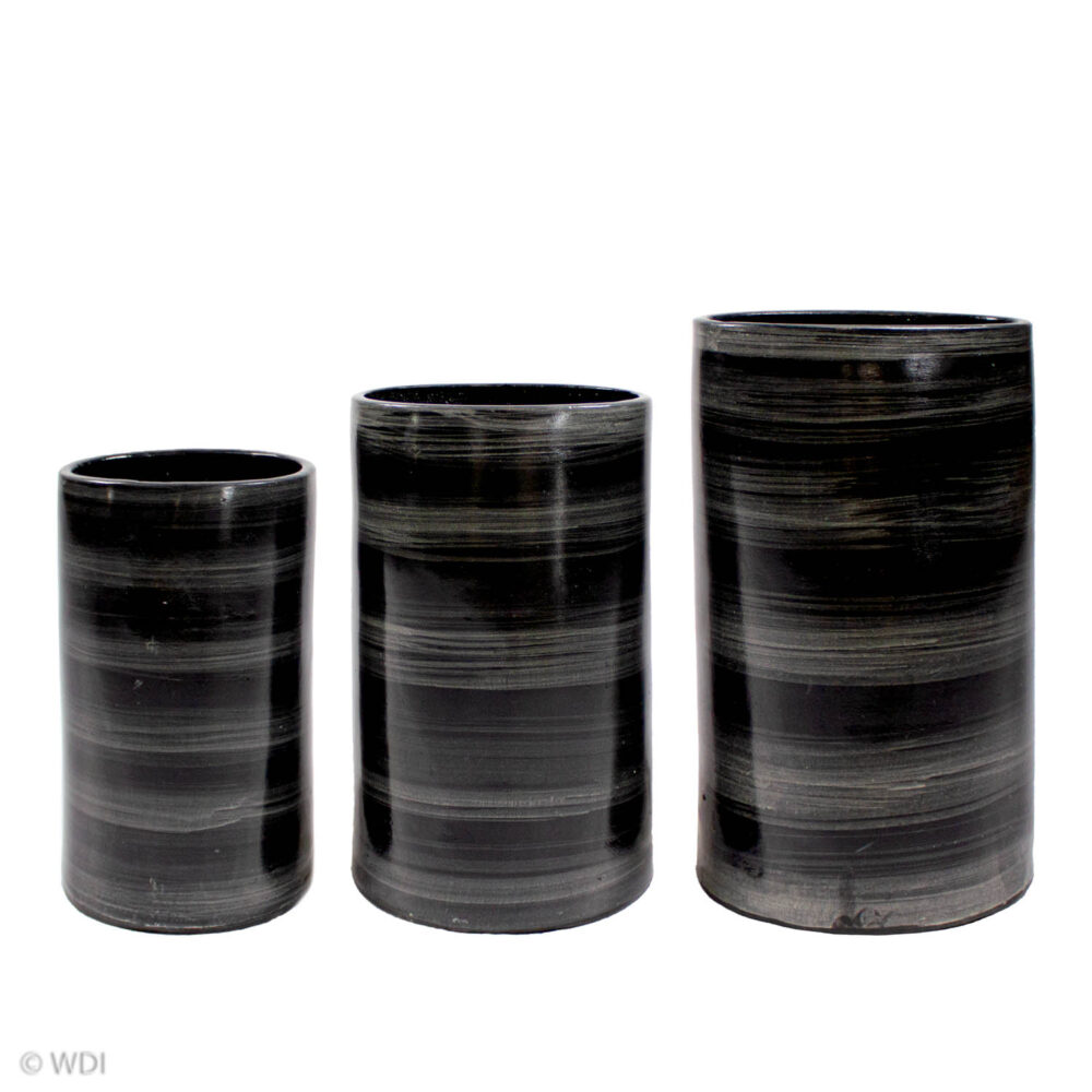 Ebony Vase, Black Elegant, Small - Image 5