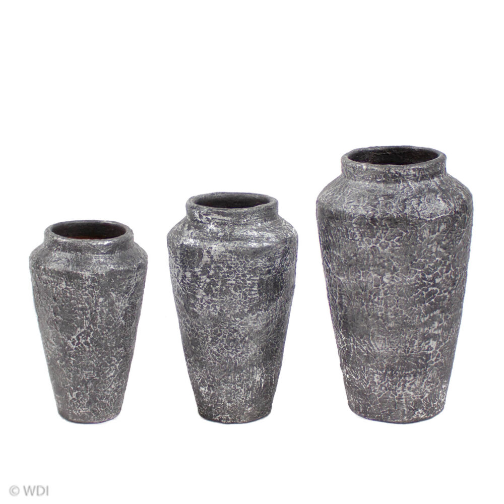 Gala Vases, Black Textured, Large - Image 6