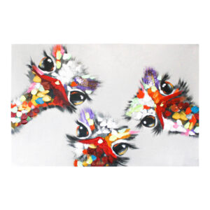 O Is for Ostrich Wall Art (24inx36in)