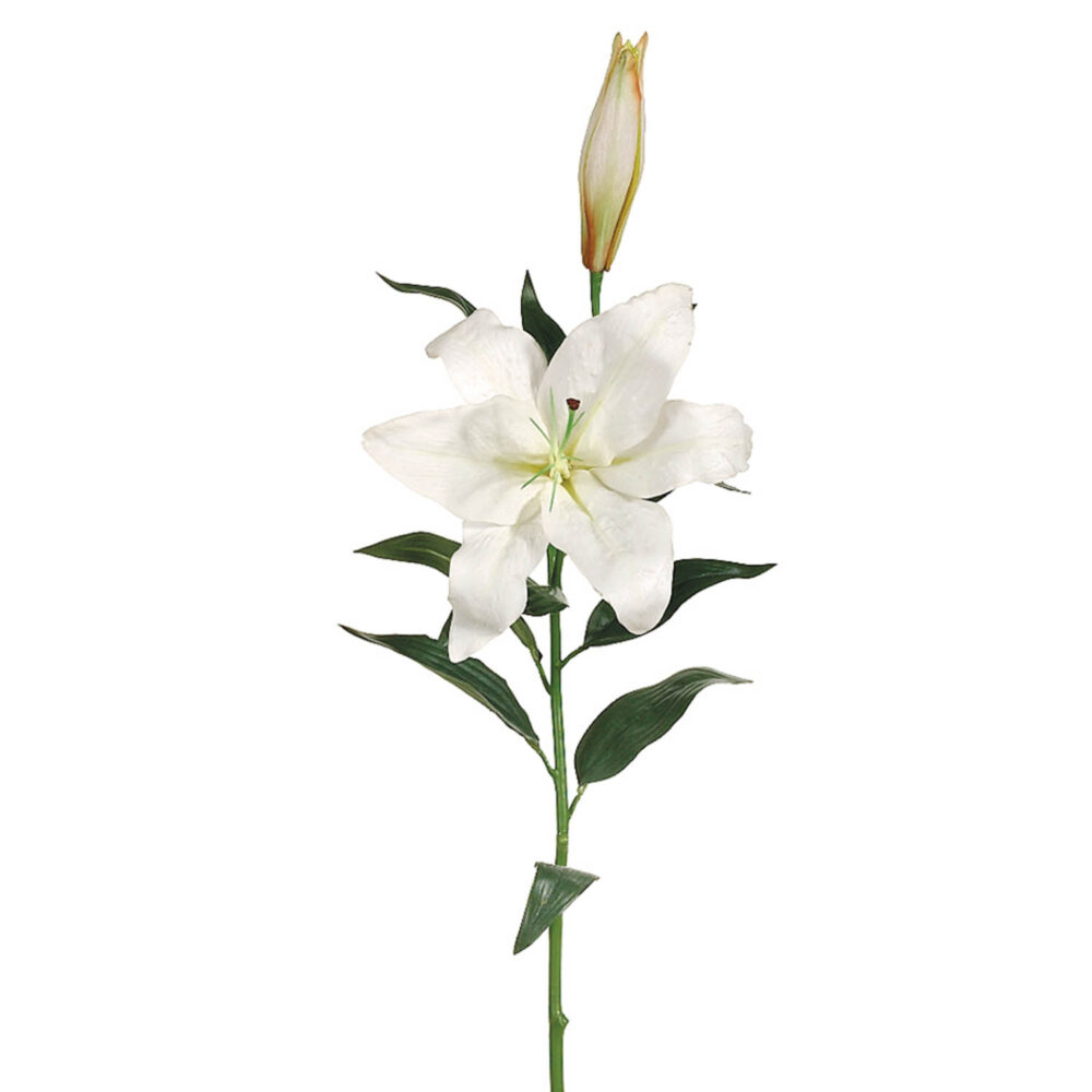 Lily Spray, Casablanca, White, 36in (Real Touch)