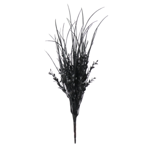 Grass w Leaves Pick, Black, 21in