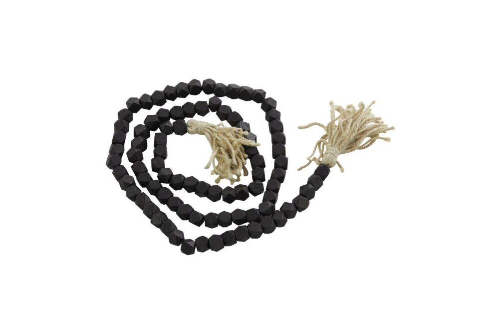 Garland Decor Beaded, Black, 80in